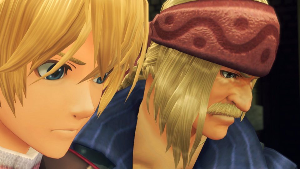 Shulk and a certain someone discussing things in Xenoblade