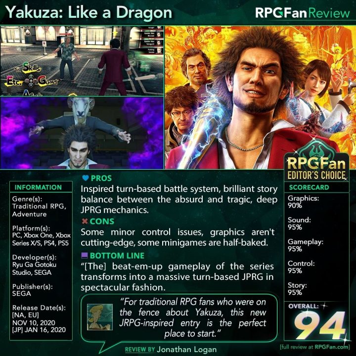 Yakuza: Like a Dragon Review Card