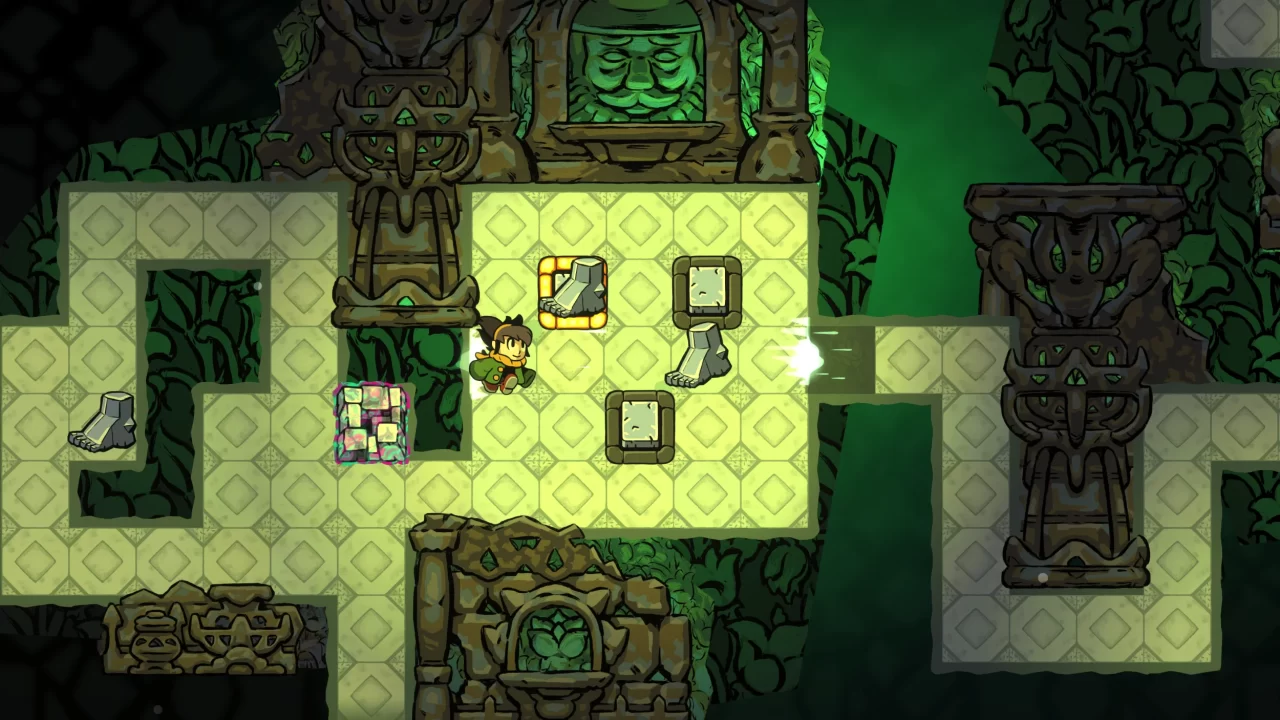 A screenshot of a switch puzzle in Arranger: A Role-Puzzling Adventure.