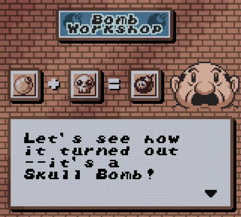 Bomberman creates a new type of bomb at the bomb workshop.