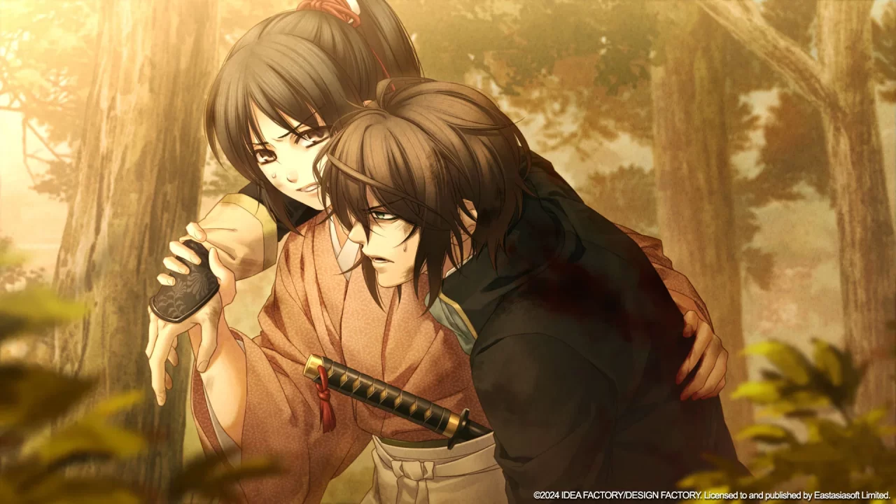 Chizuru lends Iba her support in Hakuoki: Chronicles of Wind and Blossom.