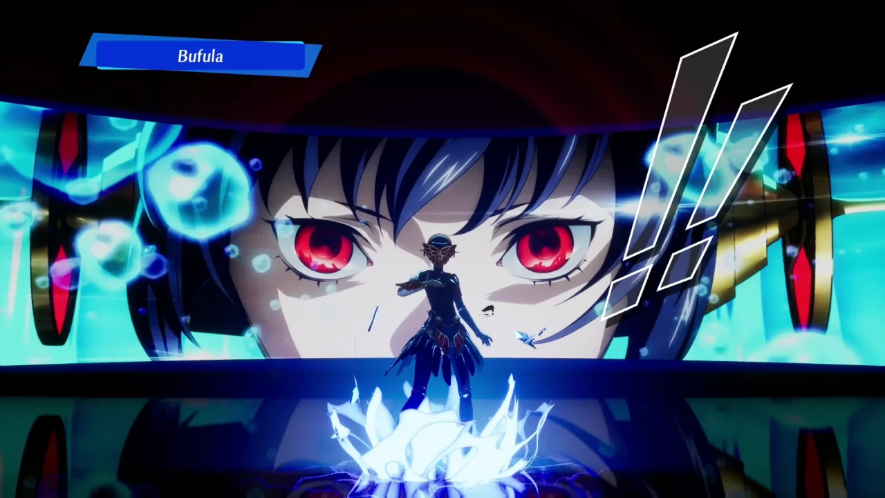 Episode Aigis Screenshot of a character casting Bufula