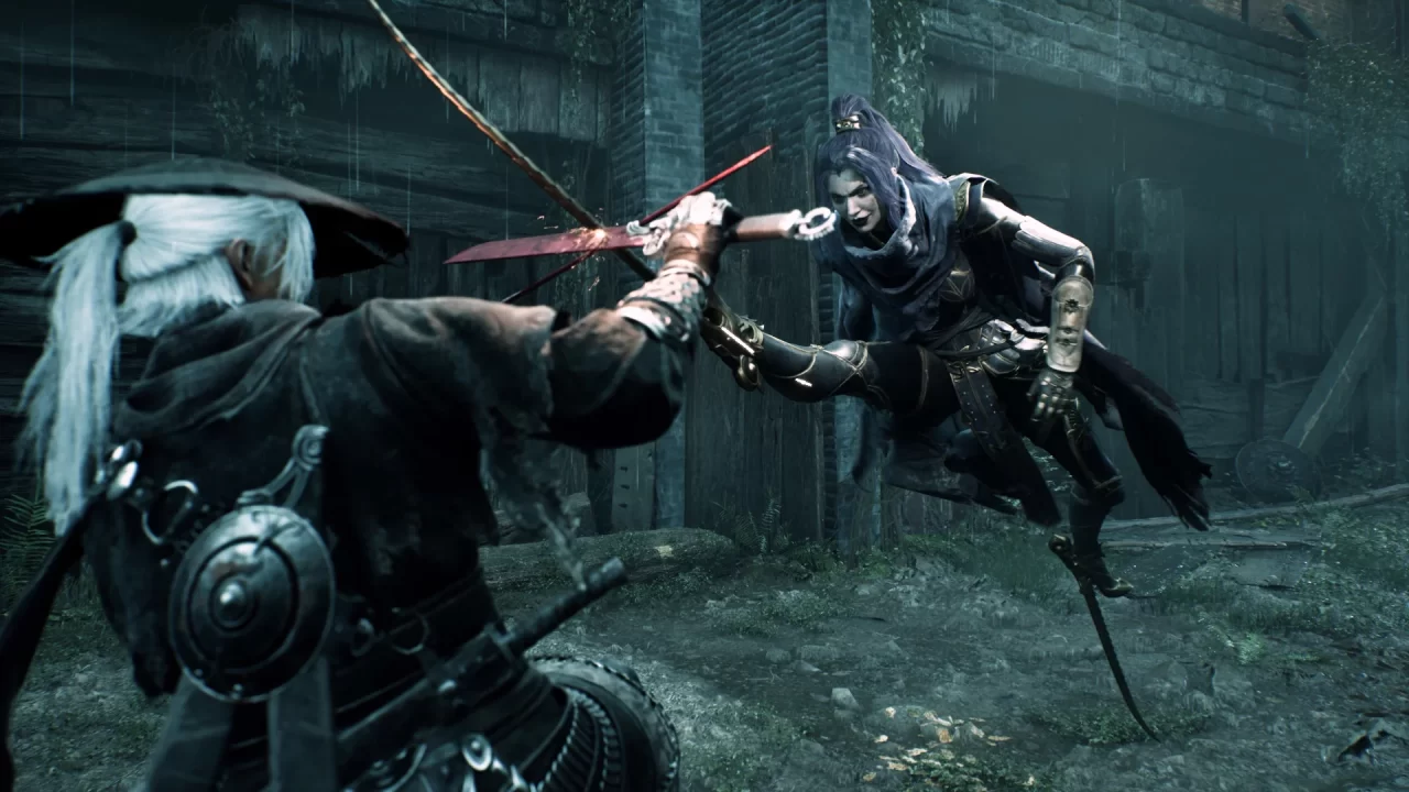 A screenshot of combat in Phantom Blade Zero.