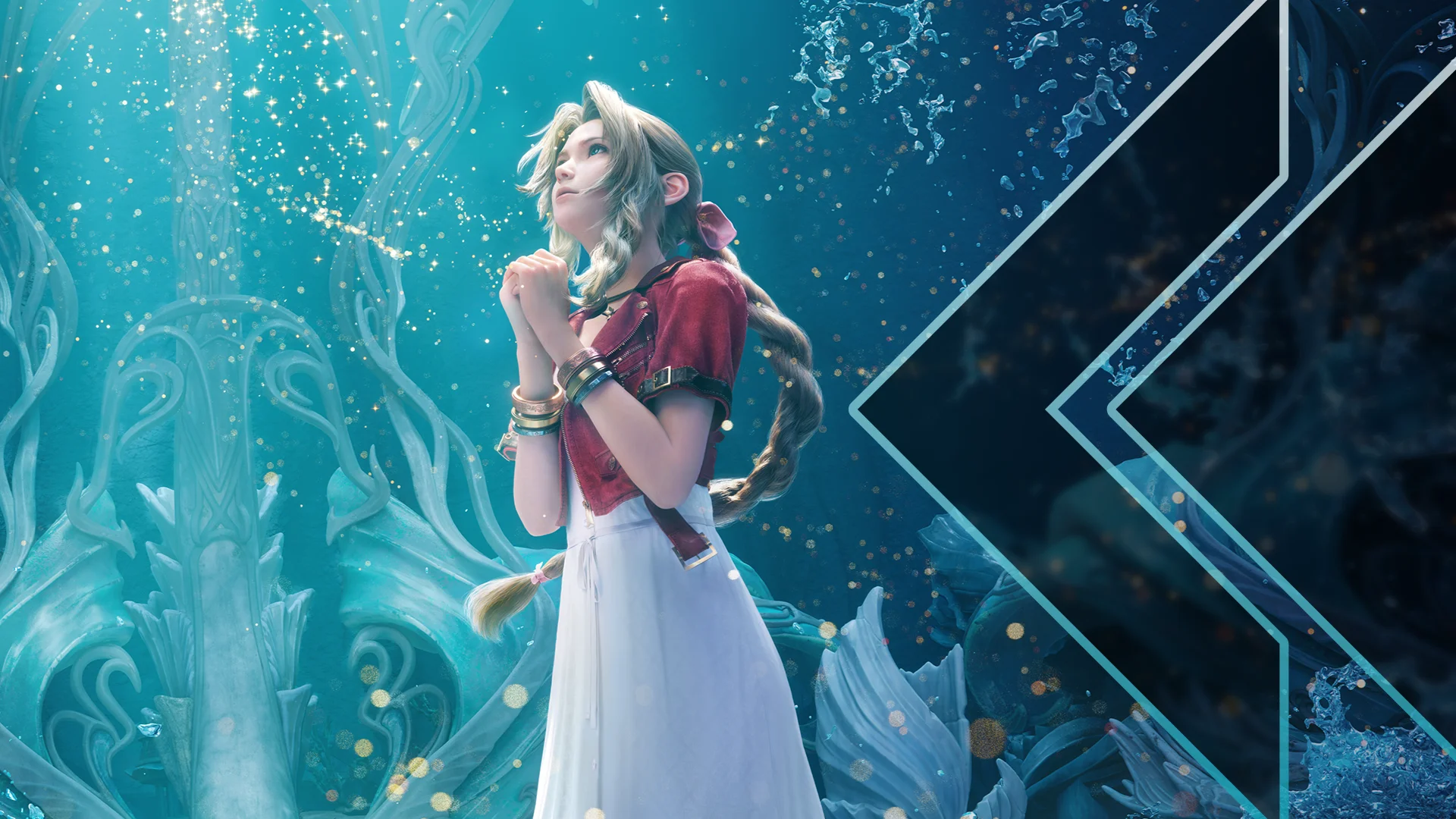 Retro Encounter 413 Final Fantasy VII Rebirth artwork of Aerith