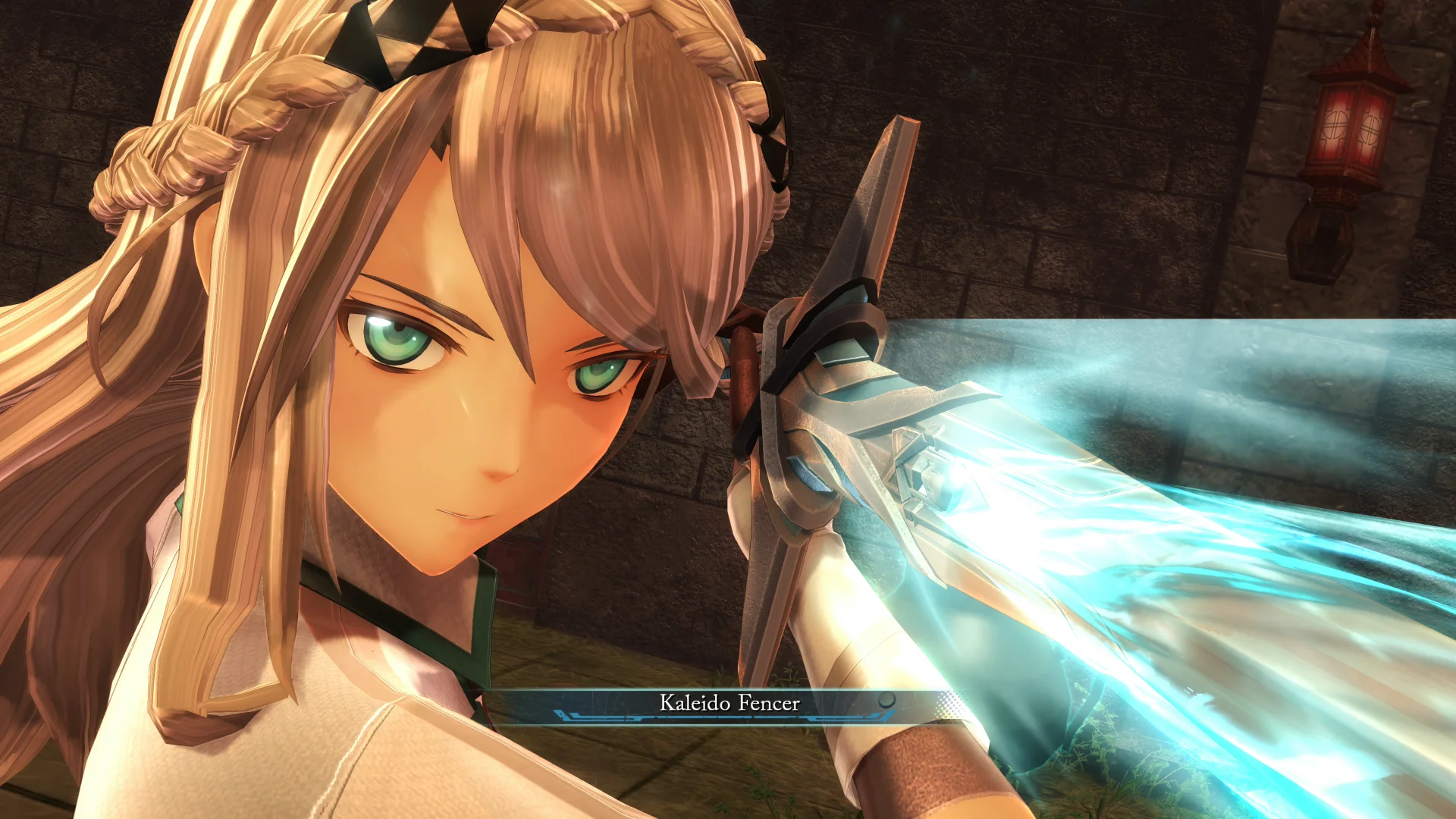 Elaine looks determined as she readies her Kaleido Fencer move in The Legend of Heroes: Trails through Daybreak